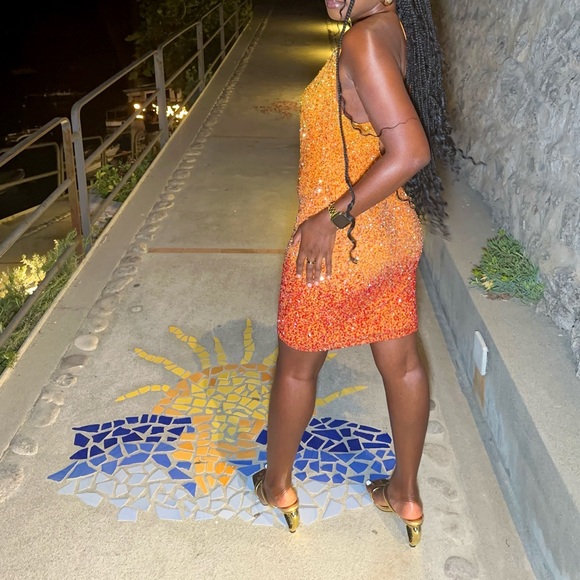 Retro Fete Mindi Ombré Sequin Dress - Picture 3 of 4